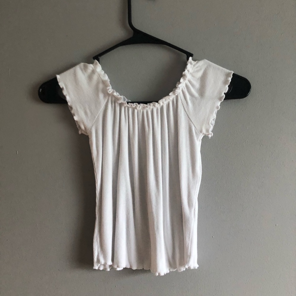 GARAGE white off the shoulder top